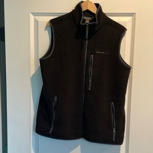 Eddie Bauer Black Sleeveless Fleece Vest